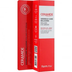 Купить сыворотку для глаз FarmStay Ceramide Wrinkle Care Relaxing Rolling Eye Serum 25 ml
