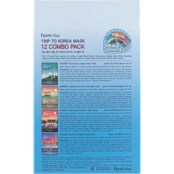 Состав FarmStay Trip To Korea Mask 12 Combo Pack 12 pcs