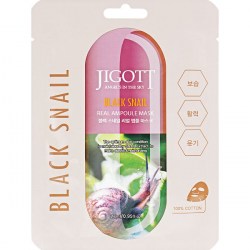 Купить Jigott Black Snail Real Ampoule Mask 27 ml Киев, Украина