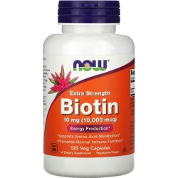 Купить Now Foods Extra Strength Biotin 10 mg 120 pcs Киев, Украина