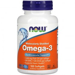Купить Now Foods Molecularly Distilled Omega-3 2000 mg 100 pcs Киев, Украина